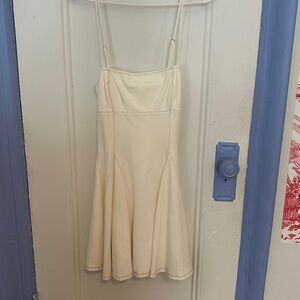 Cream Spaghetti Strap Dress
